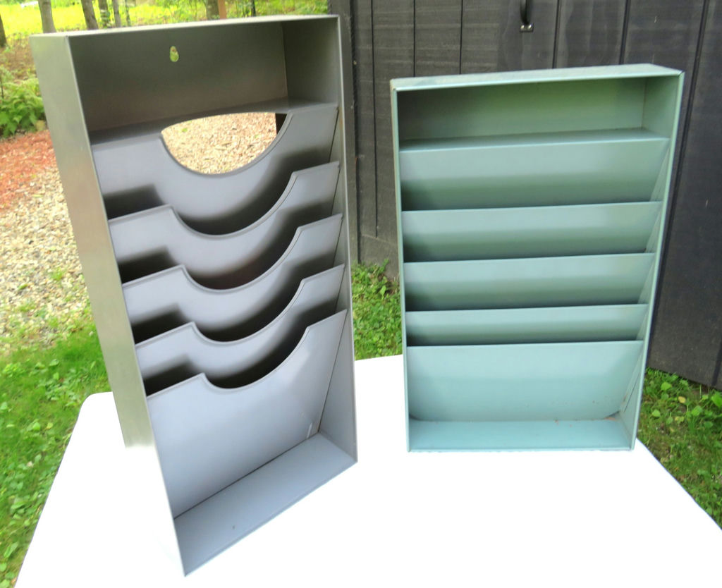 2 Vintage Metal Industrial Multi purpose Wall Organizers - image 1 of 5