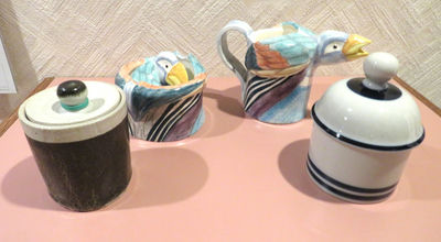 Fun Kitchen Lot Dansk Toucan Creamers and Sugar - Image 1 of 7