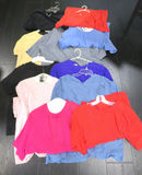 11 Short Sleeve Silk Tops Solid Colors Women's Various Sizes - thumbnail 2 of 7