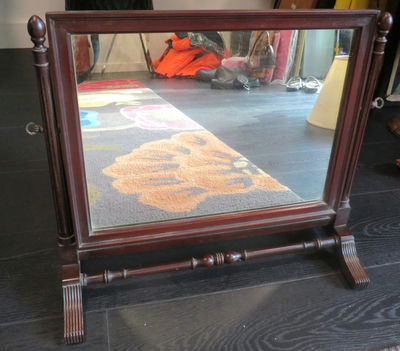 Vintage Chippendale Mahogany Dresser Table Mirror - Image 1 of 6