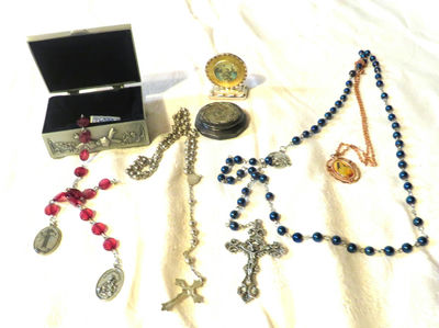 Religious Rosaries Pins Necklace - Image 1 of 10