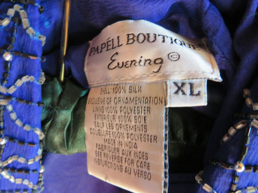 4 Adrienne Papell Designer Tops Jacket Silk Beaded - image 5 of 15