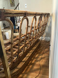 Midcentury Modern Bamboo Rattan Sofa with Original Cushion - thumbnail 4 of 6