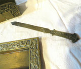 Vintage Ornate Brass Desk Lot Envelope Holder and Comb - thumbnail 4 of 7