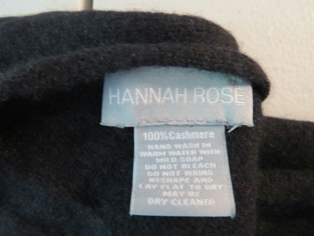 Hannah Rose Black Cashmere Scarf - image 2 of 4