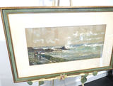 Edmund Darch Lewis Watercolor Seascape Framed 1889 - thumbnail 3 of 4