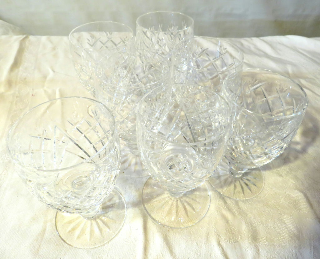 7 Waterford Crystal Wine Glasses  - image 3 of 6