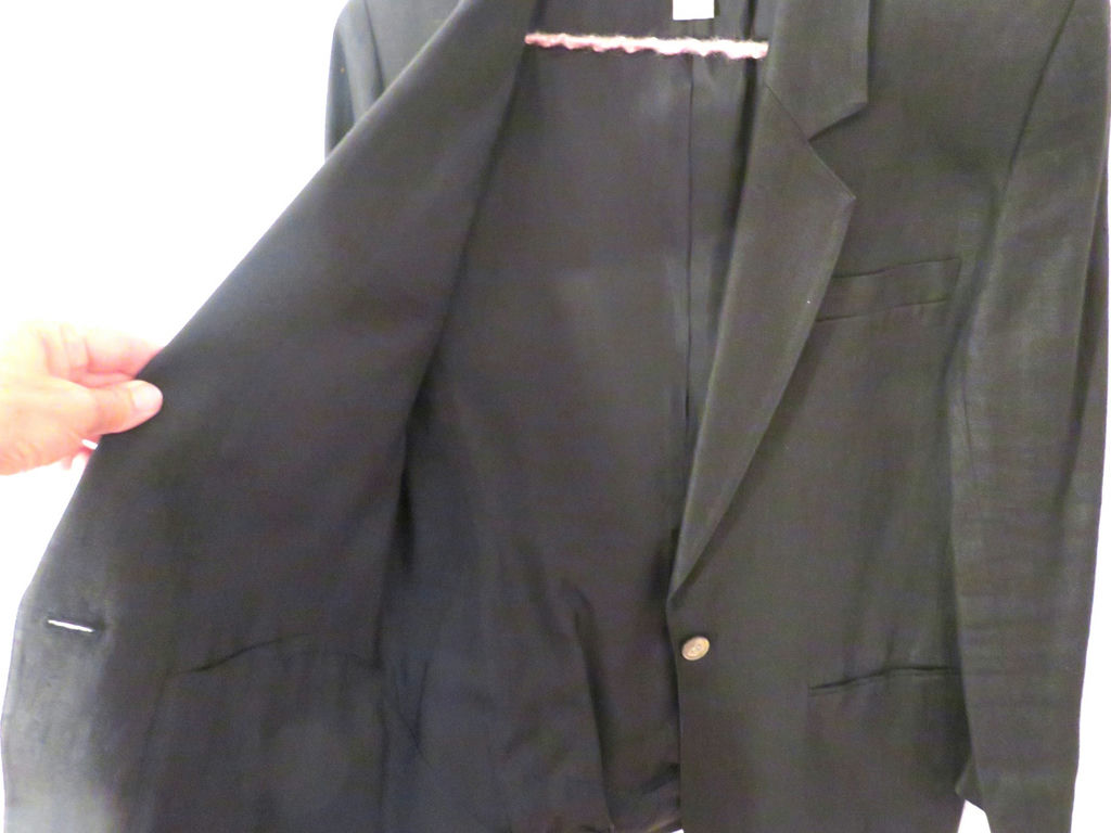 Vintage Brooks Brothers Irish Linen Black Blazer Womens - image 3 of 4