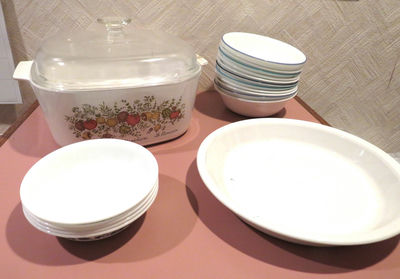 Corelle Covered Casserole with Lots of Bowls - Image 1 of 7