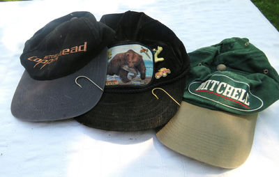 3 Hunting Mitchell Caps Hats Some Pins Included - Image 1 of 10