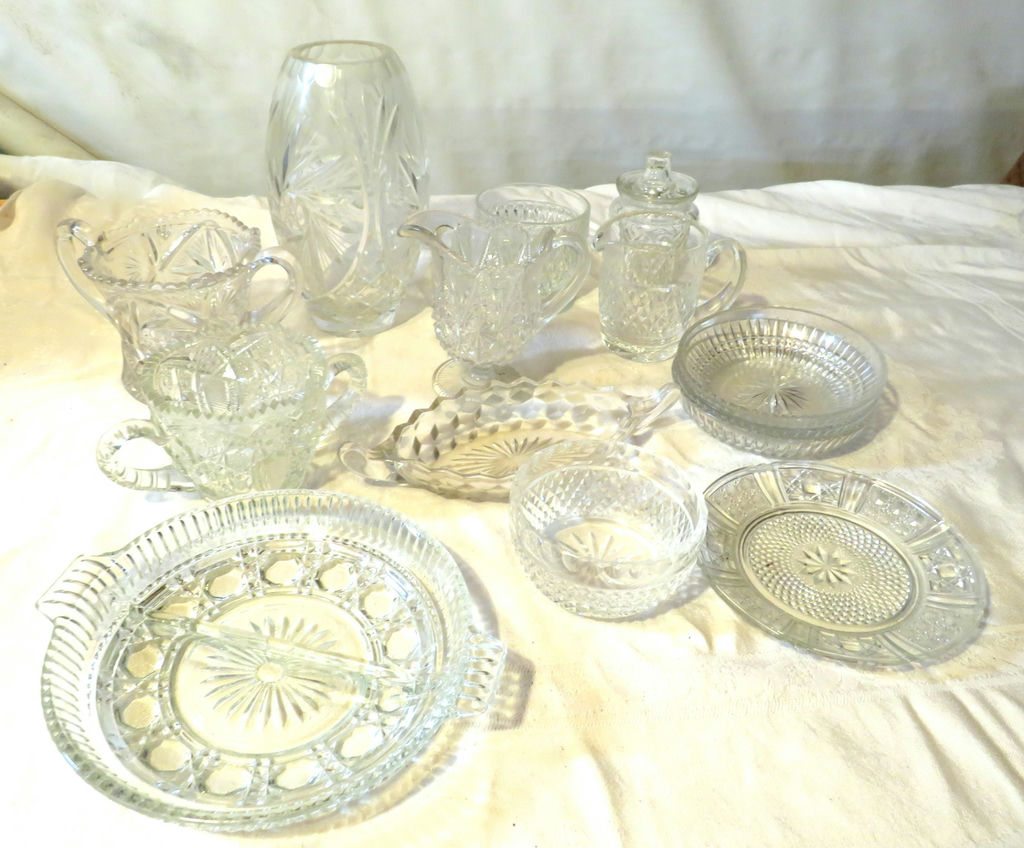 Collection of Glassware Including Fostoria Dish - image 1 of 9