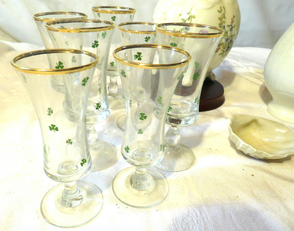 Irish Theme Lot including 2 Vases Pilsner Glasses - image 2 of 10