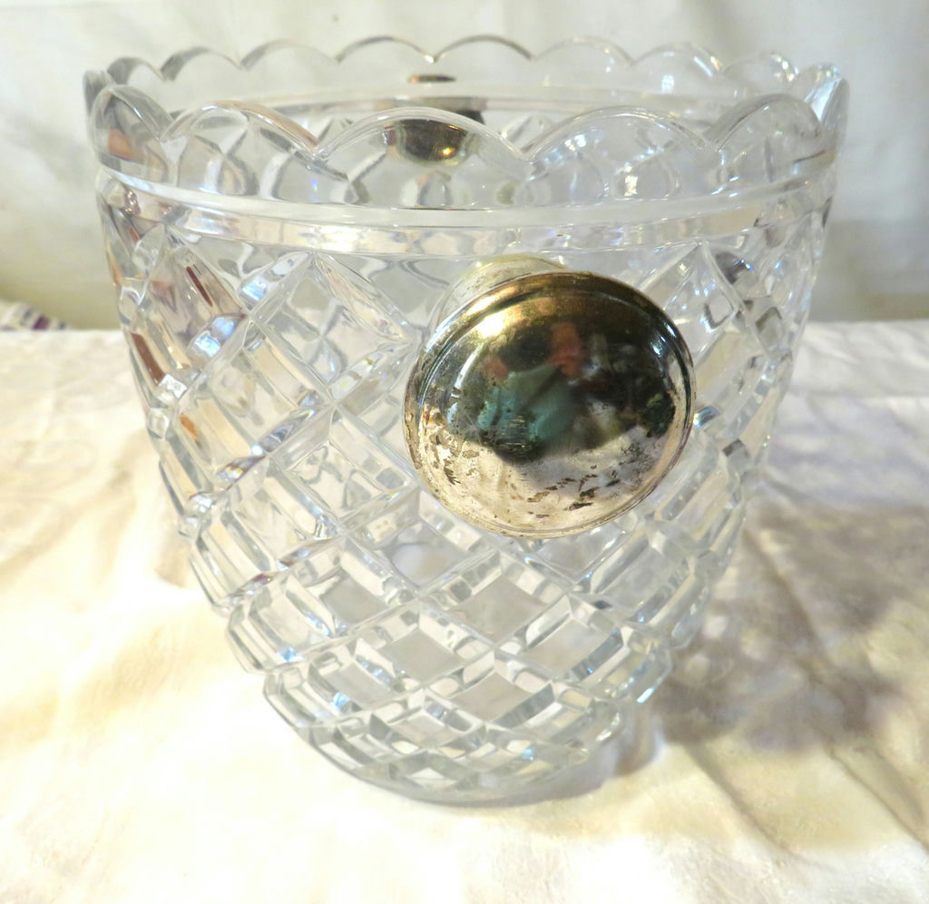 Towle Glass Ice Bucket Diamond Pattern - image 5 of 7