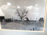 John Hock Missouri Artist Framed Farm Horse Scene Photograph - thumbnail 3 of 5