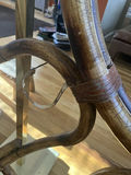 Midcentury Modern Bamboo Rattan Sofa with Original Cushion - thumbnail 5 of 6