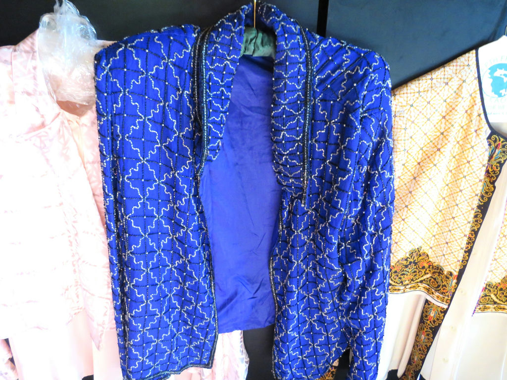4 Adrienne Papell Designer Tops Jacket Silk Beaded - image 4 of 15
