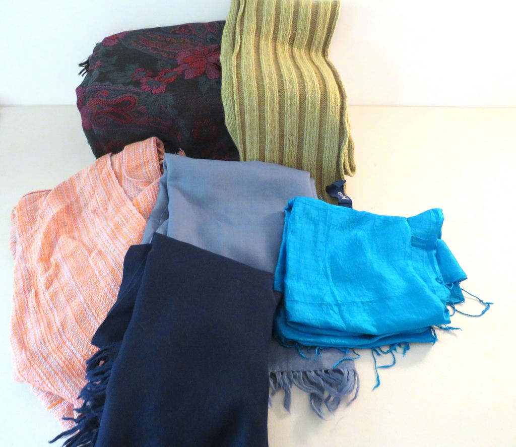 Variety of Wool Scarves Some Silk Blend - image 2 of 8