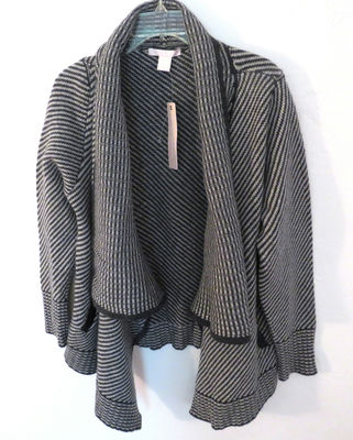 Grey Striped The Cashmere Project Jacket Wrap - Image 1 of 6