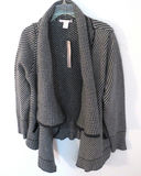 Grey Striped The Cashmere Project Jacket Wrap - thumbnail 1 of 6