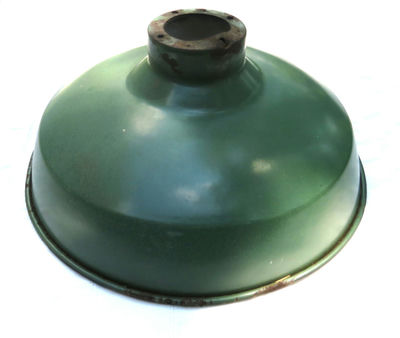 Vintage Industrial Green Enamel Light Shade - Image 1 of 3
