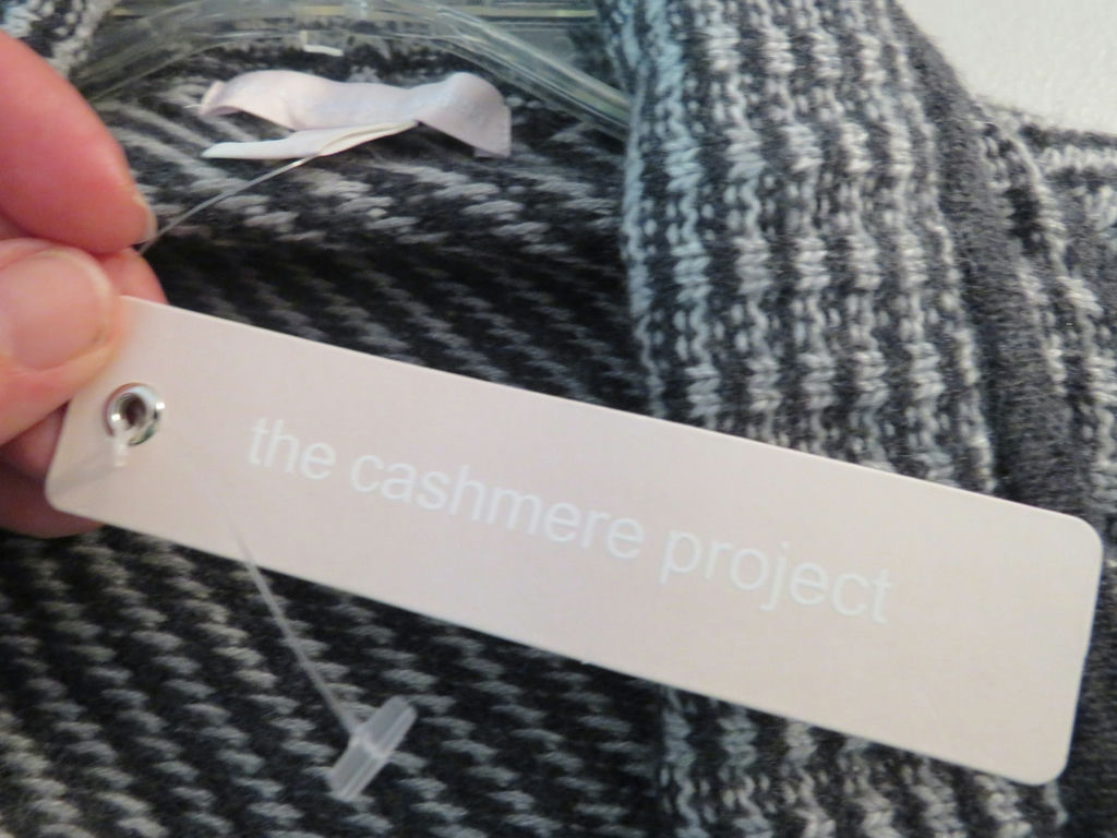 Grey Striped The Cashmere Project Jacket Wrap - image 4 of 6