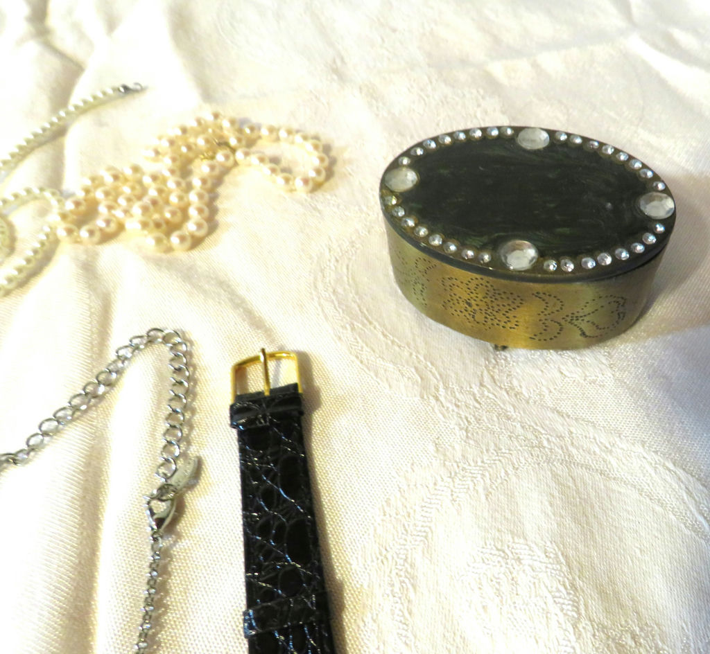 Vintage Costume Jewelry and Citizens Watch and Trinket Box - image 6 of 11