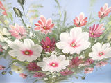 K. Rossi MCM Large Framed Oil Painting Cosmos Floral Arrangement - thumbnail 4 of 6