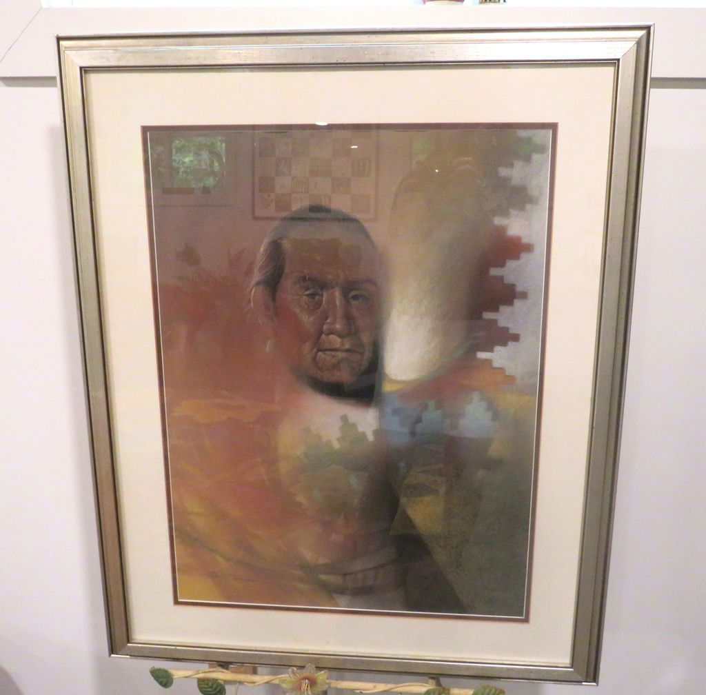 Framed Navajo Artist David Johns Print of Navajo Apache - image 1 of 5