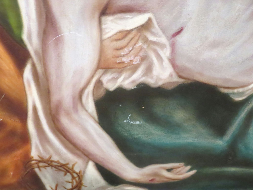 Renaissance Style Religious Oil Painting on Canvas - image 4 of 7
