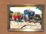 Framed Van Gogh The Caravans Ceramic Tile Art - thumbnail 2 of 4