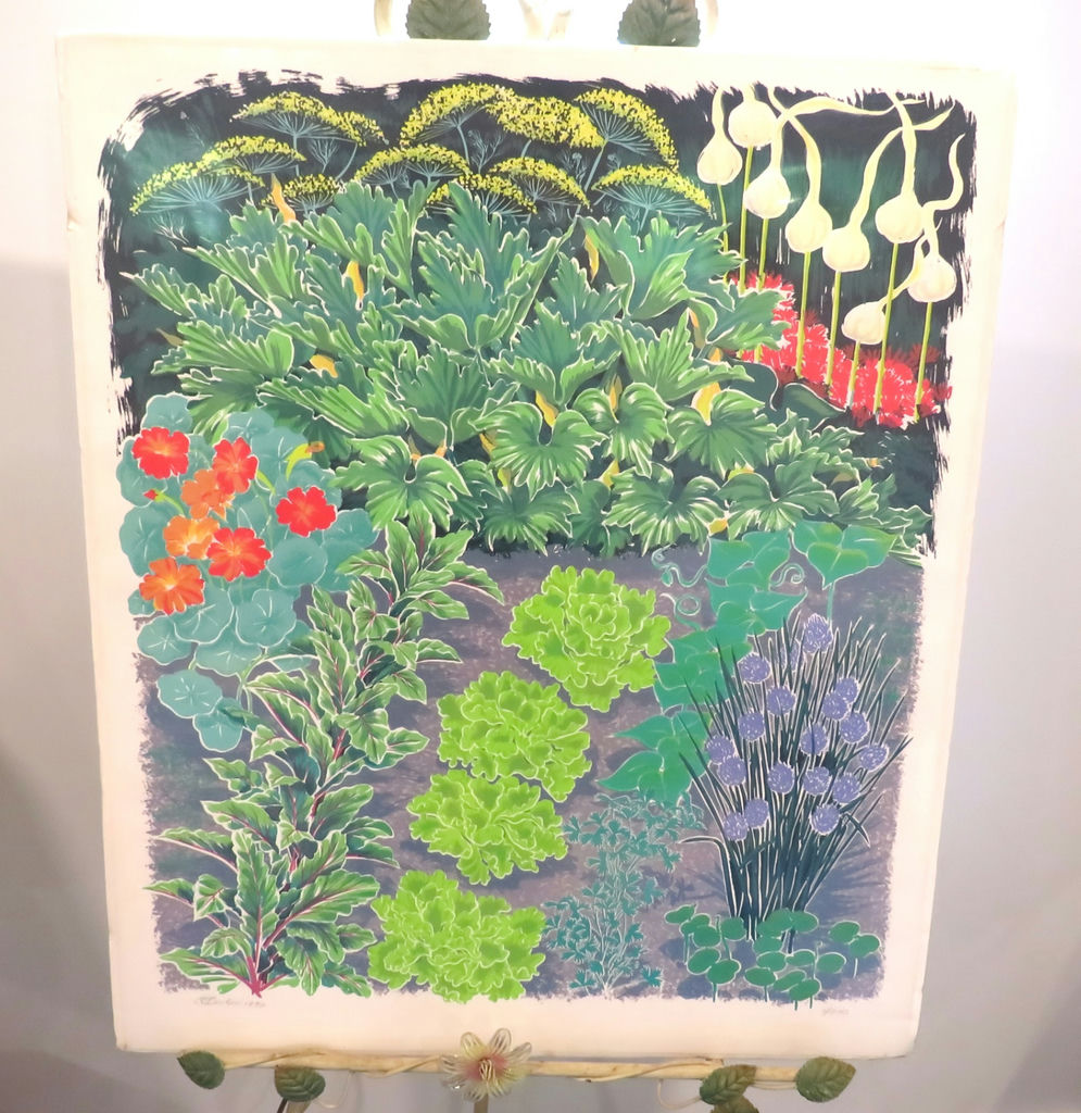 Connie Barbour Limited Ed Silkscreen Garden Print 1/200 - image 1 of 7