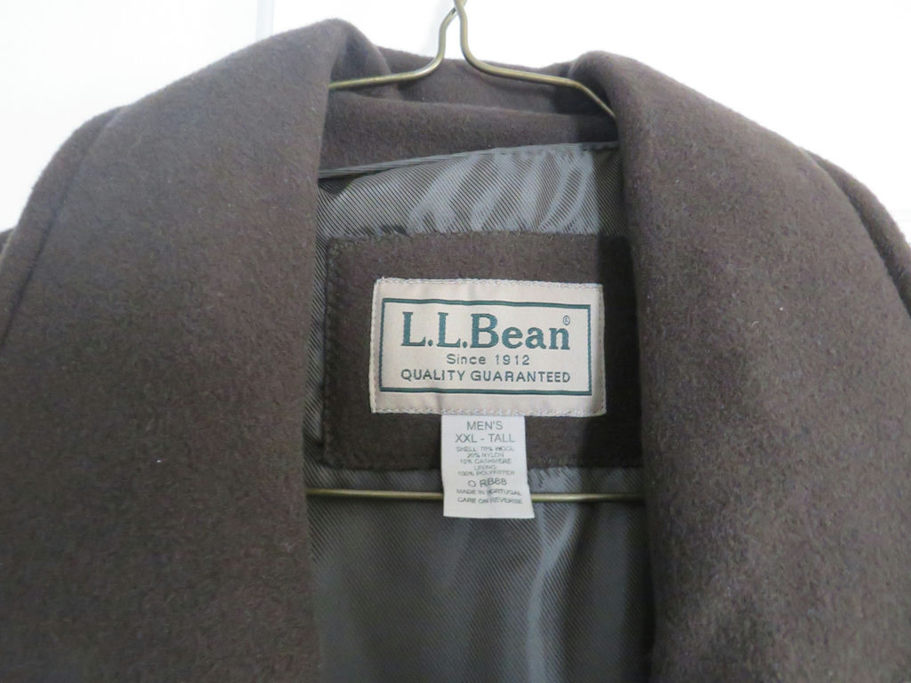  Vintage LL Bean Men’s Wool Overcoat Dress Coat - image 2 of 7
