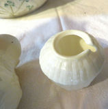 Belleek Bowl and Belleek Creamer Sugar and Covered Jar Green stamp on bottom - thumbnail 9 of 11