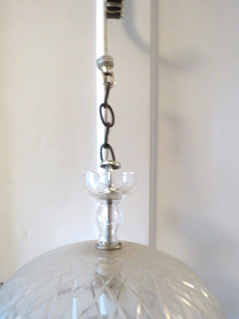 Vintage Crystal Prisms Glass Chandilier - image 3 of 6