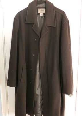 Vintage LL Bean Men’s Wool Overcoat Dress Coat - Image 1 of 7