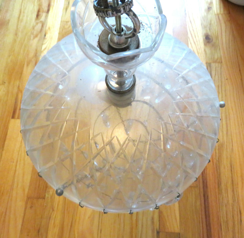 Vintage Crystal Prisms Glass Chandilier - image 5 of 6