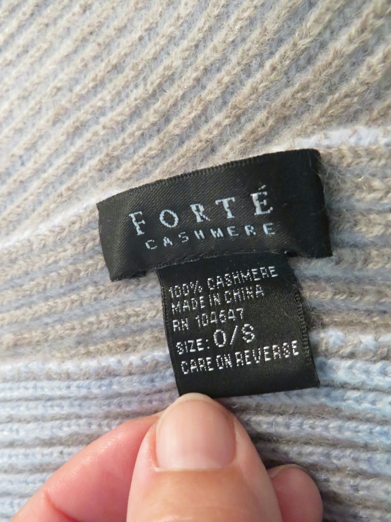 Forte Gray Patterned Cashmere Scarf - image 3 of 3