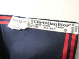 Christian Dior Silk Square Scarf Handkerchief Navy - thumbnail 4 of 4