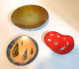 3 piece MCM Studio Enamel Dishes Marion Lang Signed - thumbnail 6 of 6