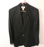 Vintage Brooks Brothers Irish Linen Black Blazer Womens - thumbnail 1 of 4
