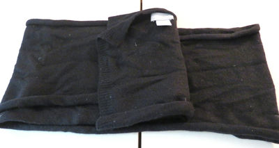 Hannah Rose Black Cashmere Scarf - Image 1 of 4