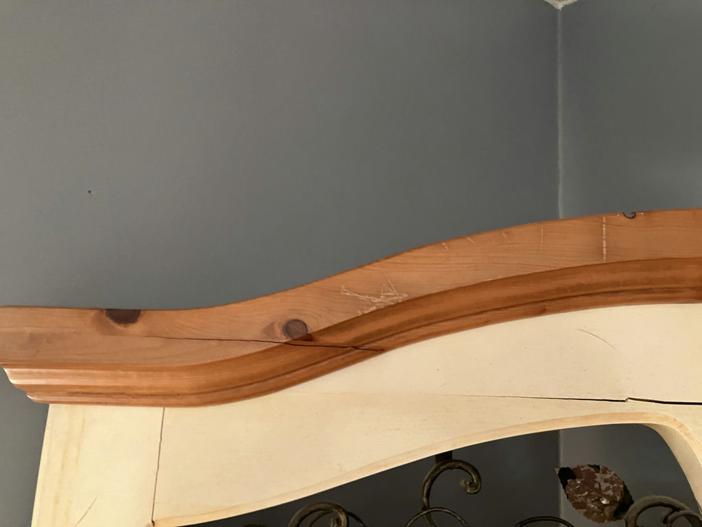 Country Style Wood and Iron Leaf Scroll Dresser Mirror - image 3 of 4