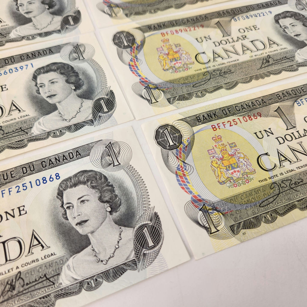 1973 Canadian $1 Notes Sequencial Pairs - image 2 of 7