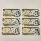 1973 Canadian $1 Notes Sequencial Pairs - thumbnail 1 of 7