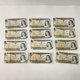 1973 Canadian $1 Bills Bank Notes Used - thumbnail 1 of 7