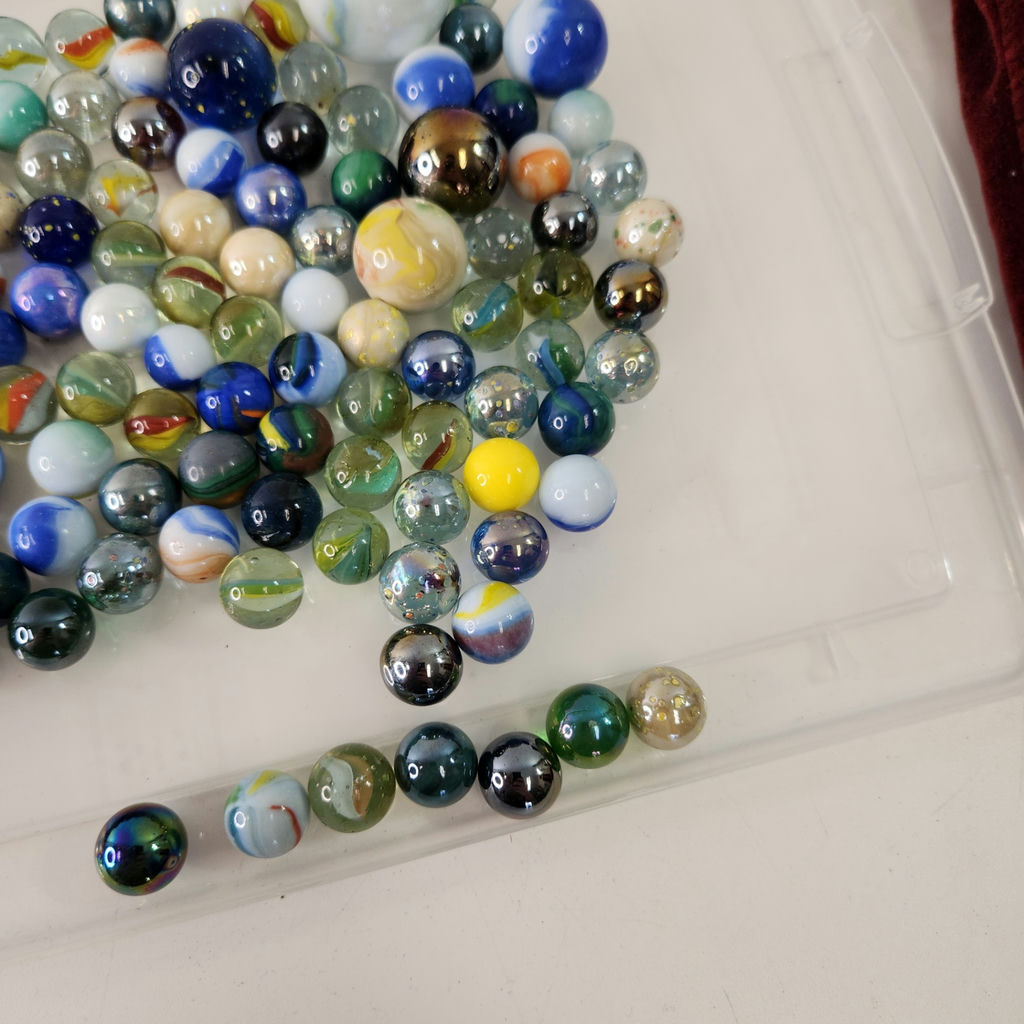 Assorted Glass Marbles Various Colours Sizes - image 4 of 7