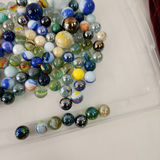 Assorted Glass Marbles Various Colours Sizes - thumbnail 4 of 7