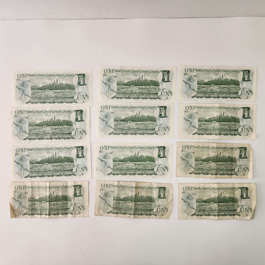 1973 Canadian $1 Bills Bank Notes Used - image 7 of 7