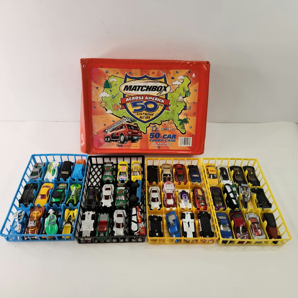 24 Loose Hot Wheels W/ Matchbox Carry Case - image 1 of 7