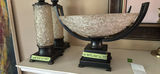 Glass and Metal Candleholders and Bowl - thumbnail 2 of 6